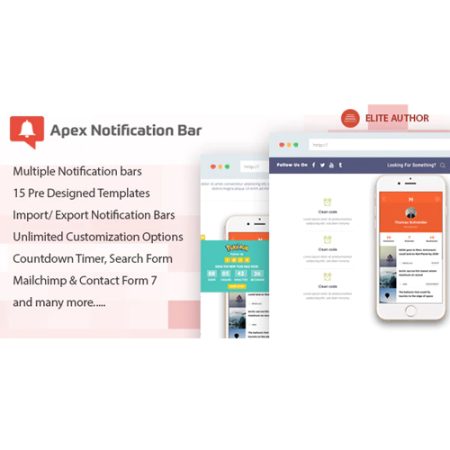 Apex Notification Bar - Responsive Notification Bar Plugin for WordPress