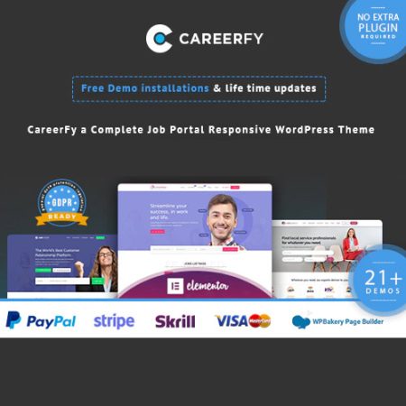 Careerfy Job Board Wordpress Theme JobCareer | Job Board Responsive WordPress Theme