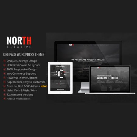 North - One Page Parallax WordPress Theme