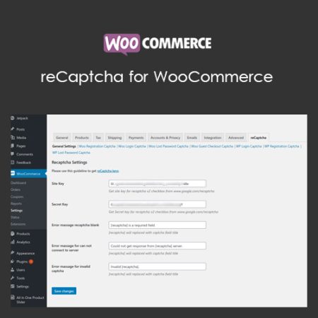 Recaptcha For Woocommerce