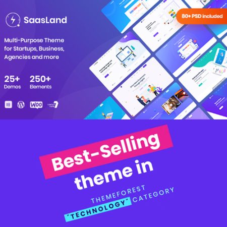 Saasland - MultiPurpose WordPress Theme for Startup