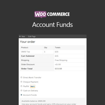 Woocommerce Account Funds