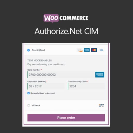 Woocommerce Authorize.net Cim