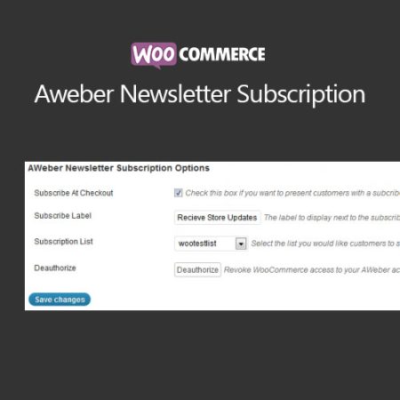 Woocommerce Aweber Newsletter Subscription