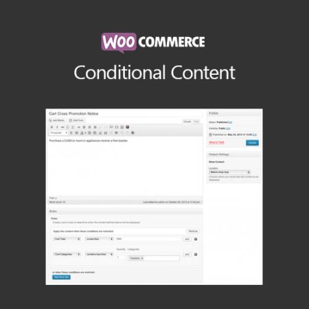 Woocommerce Conditional Content