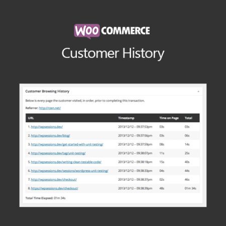 Woocommerce Customer History